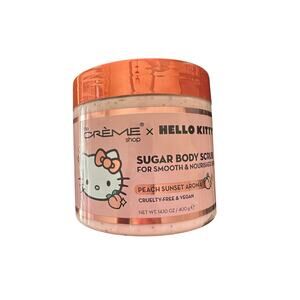 The Crème Shop x Hello Kitty Sugar Body Scrub - Peach Sunset Aroma!